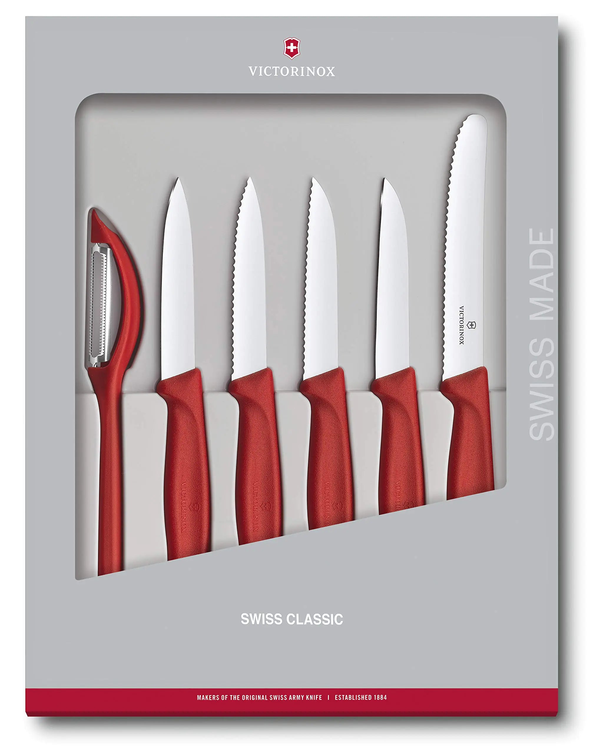 Victorinox Swiss Classic 6-Piece Knife Set – Red Handles
