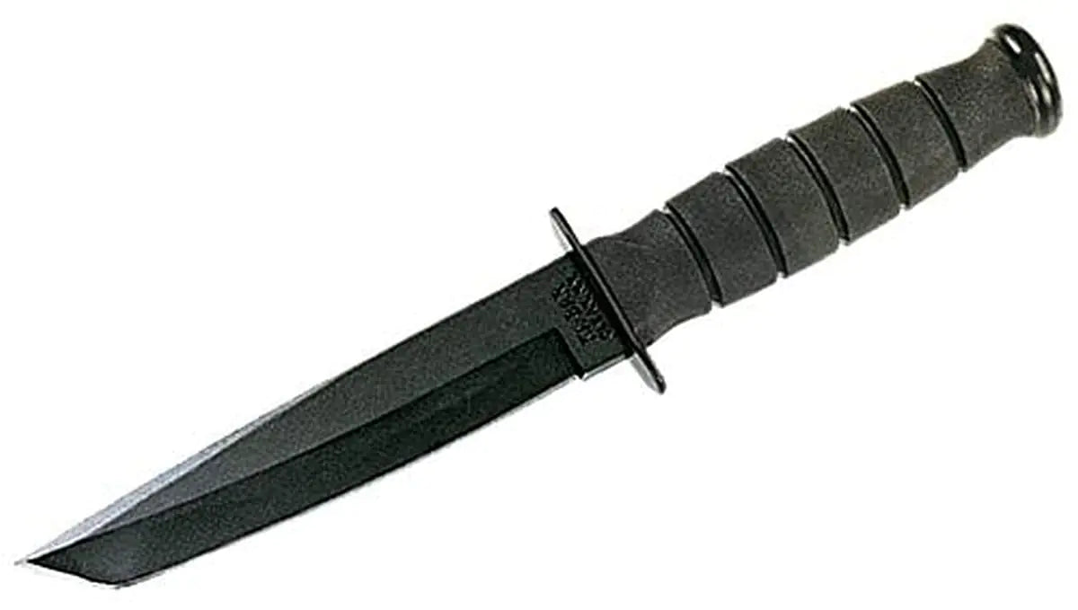 KA-BAR 5054 Short Fighting/Utility Knife – Tanto Blade, Black Finish