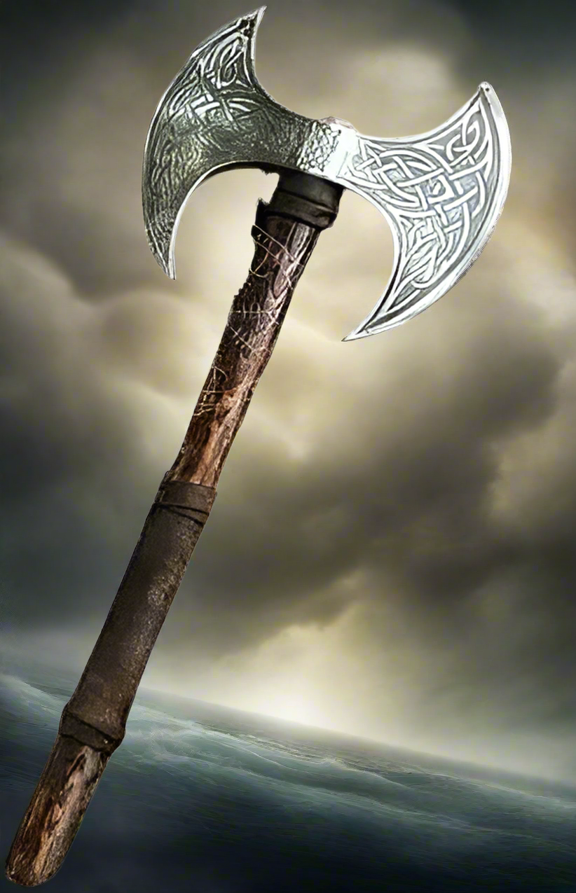 Handmade Viking Double-Headed Battle Axe – Medieval Warrior Edition