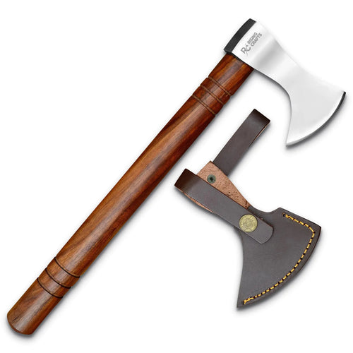 13.5" Handmade Throwing Axe – High Carbon Steel with Rosewood Handle