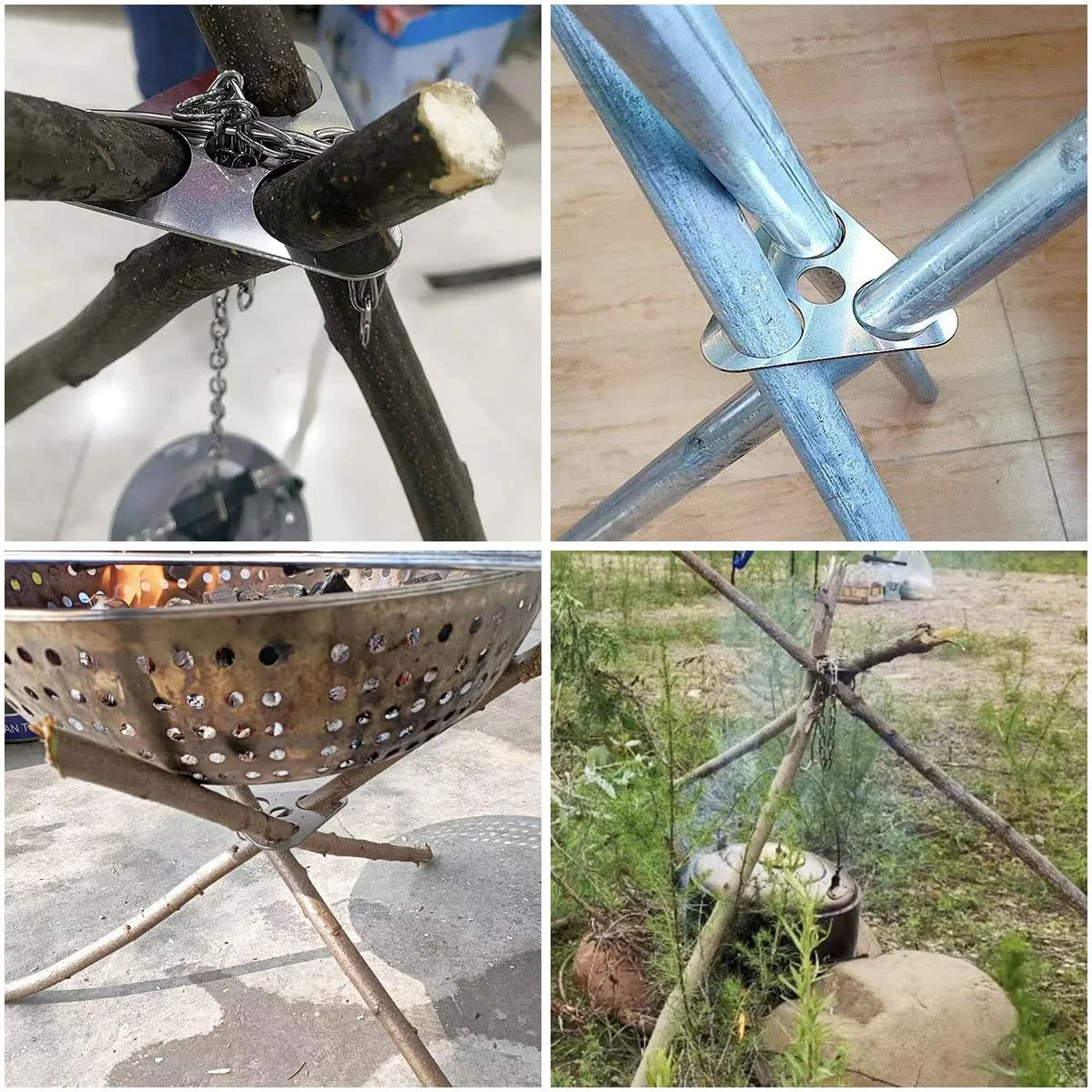 Portable Campfire Cooking Tripod Rack