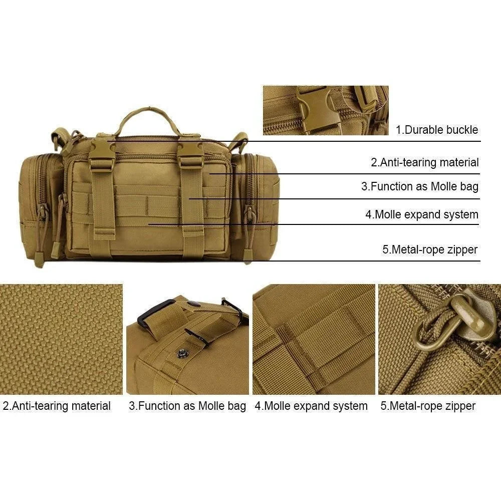 Tactical Waist Pack – 3-in-1 Outdoor Utility Bag