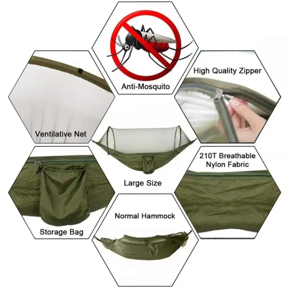 Outdoor Hammock with Integrated Mosquito Net - Room For 2!!