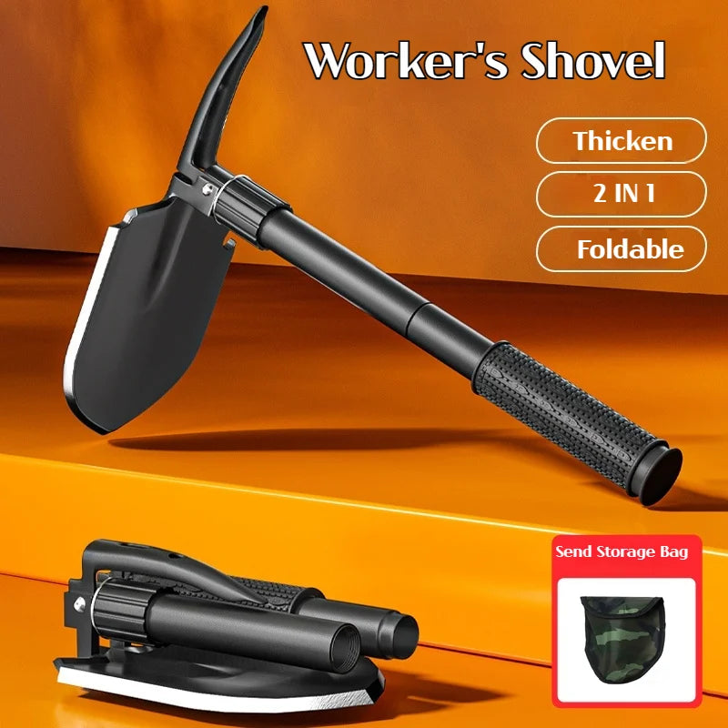 3-in-1 Tactical Shovel, Pickaxe & Hoe