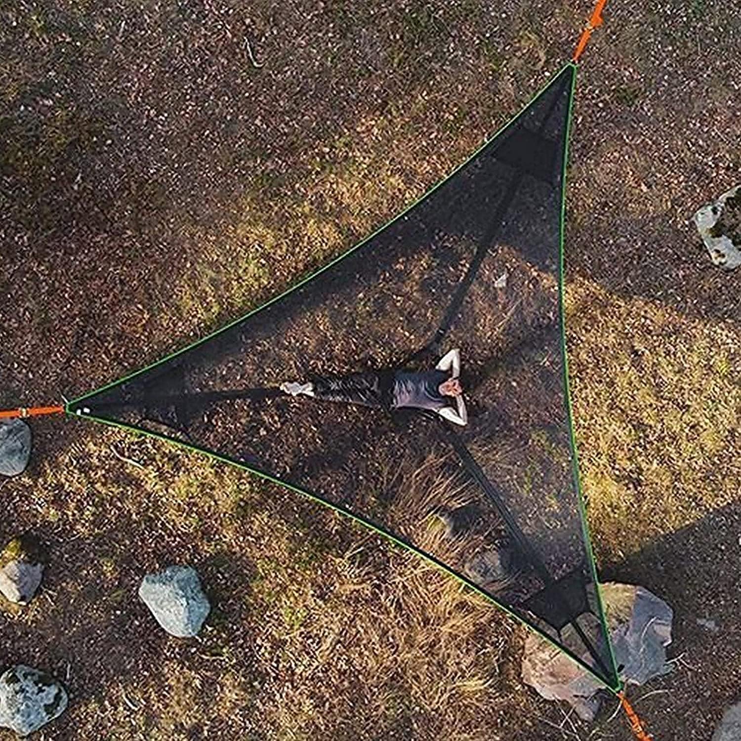 Triangular Multi-Person Camping Hammock – 2.8 x 2.8m (Green)