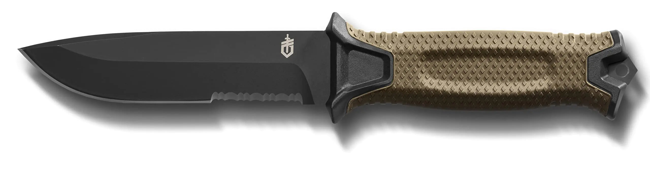 Gerber StrongArm – Fixed Blade Survival Knife (Coyote Brown, Serrated Edge)