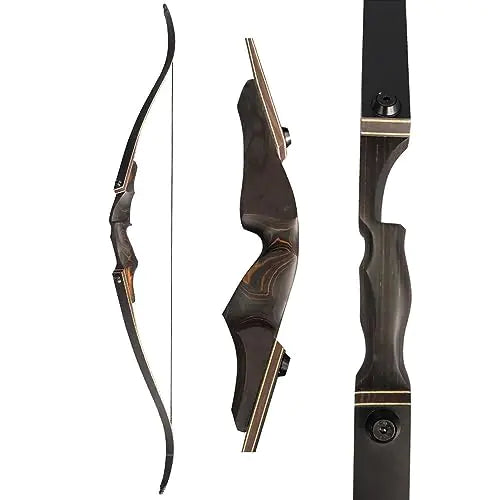 60" Black Hunter Takedown Recurve Bow – 60 lbs Right Hand